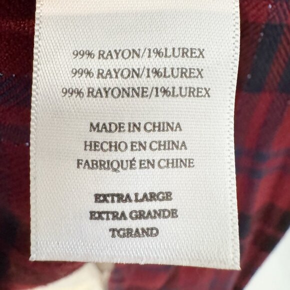 Rails Hunter Button Up Plaid Collared Shirt Flannel Top Western Casual Preppy XL - Picture 8 of 11